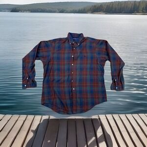 VTG Polo Ralph Lauren Shirt MensXL Red Blue Oxford Classic Blue Pony Button Down